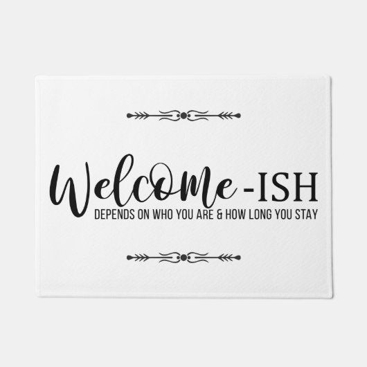 welkomstgericht | Afhankelijk van wie je grappig b Deurmat (Voorkant)