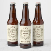  welkomstherder van onroerend goed met schild bier etiket (Flessen)