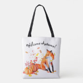 Welkomstherfst Fox Canvas tas (Achterkant)
