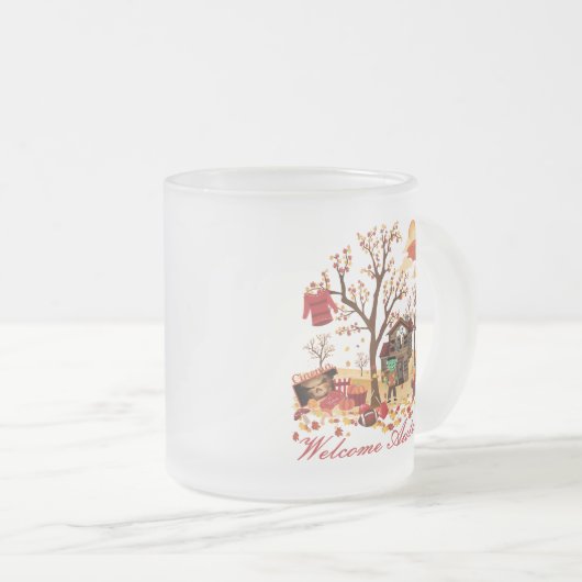 Welkomstherfst Herfst Matglas Koffiemok (Voorkant rechts)