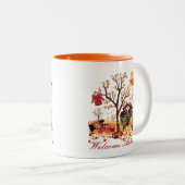Welkomstherfst Herfst Tweekleurige Koffiemok (Voorkant rechts)