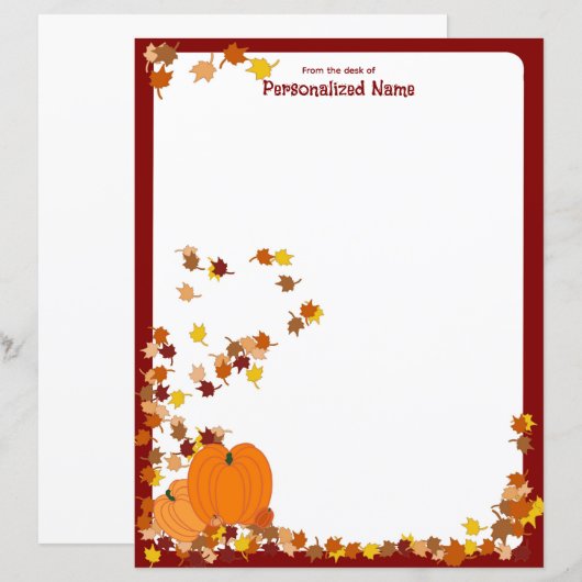 Welkomstherfst - ongevoerde papieren vellen (Voorkant / Achterkant)