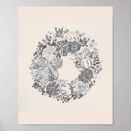 Welkomstherfst pomkin Blue Painting Poster (Voorkant)