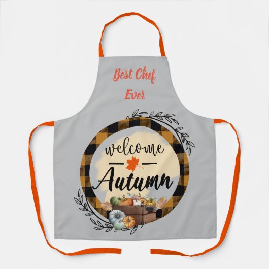 Welkomstherfst Vintage Pumpkin Schort (Voorkant)