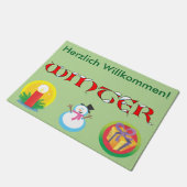 Welkomstkaart van de Duitse winter Deurmat (Schuin)