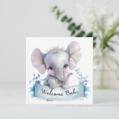 Welkomstkaart voor de baby (Staand voorkant)