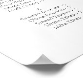 Welkomstkalender voor alfabetische zitplaatsen poster (Hoek)