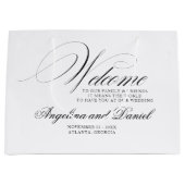 Welkomstkoffers voor bruiloftsgasten groot cadeauzakje (Voorkant)