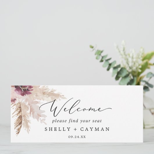 Welkomstkoptekst van Boho Pampas Hanging Sezing Ch (Staand voorkant)