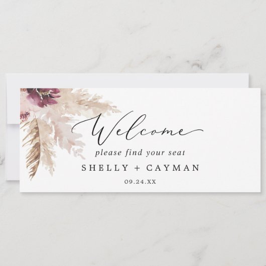 Welkomstkoptekst van Boho Pampas Hanging Sezing Ch (Achterkant)