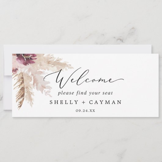 Welkomstkoptekst van Boho Pampas Hanging Sezing Ch (Voorkant)