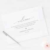 Welkomstlabel bruiloft rechthoekige sticker (Envelop)