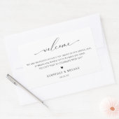 Welkomstlabel bruiloft rechthoekige sticker (Envelop)