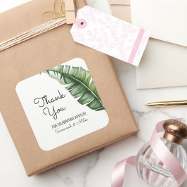 Welkomstlabel van de mideeuwse banaan Leaf Weddens Ronde Sticker