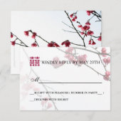 Welkomstlentdubbel geluk/bruiloft RSVP-kaart RSVP Kaartje (Voorkant / Achterkant)