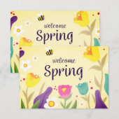 Welkomstlente-Floral Informatiekaartje (Voorkant / Achterkant)