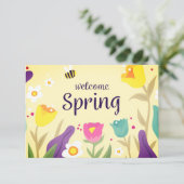 Welkomstlente-Floral Informatiekaartje (Staand voorkant)