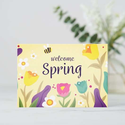 Welkomstlente-Floral Informatiekaartje (Staand voorkant)