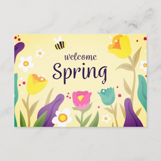 Welkomstlente-Floral Informatiekaartje (Achterkant)