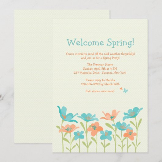 Welkomstlente uitnodiging (Voorkant / Achterkant)