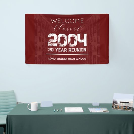 Welkomstles van 2004 20 jaar High School Reunion Spandoek (Beurs)
