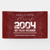 Welkomstles van 2004 20 jaar High School Reunion Spandoek (Horizontaal)