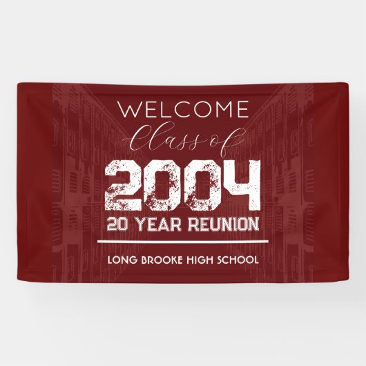 Welkomstles van 2004 20 jaar High School Reunion Spandoek (Horizontaal)