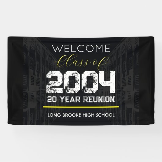 Welkomstles van 2004 20 jaar High School Reunion Spandoek (Horizontaal)