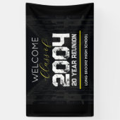 Welkomstles van 2004 20 jaar High School Reunion Spandoek (Verticaal)