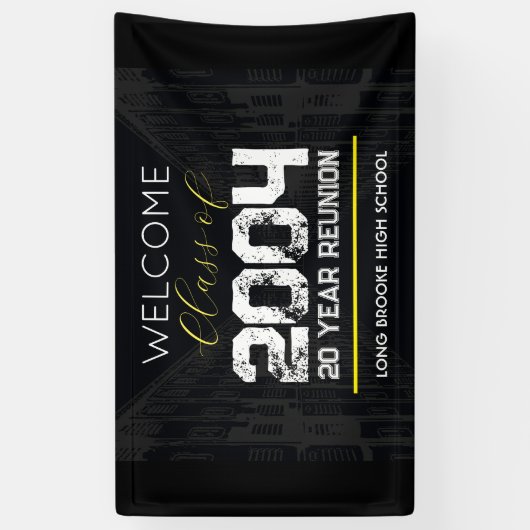 Welkomstles van 2004 20 jaar High School Reunion Spandoek (Verticaal)