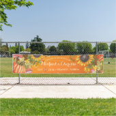 Welkomstmakreel met bruinzonnebloemen spandoek (Insitu)