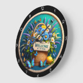 Welkomstmand vlinder muur klok (Hoek)