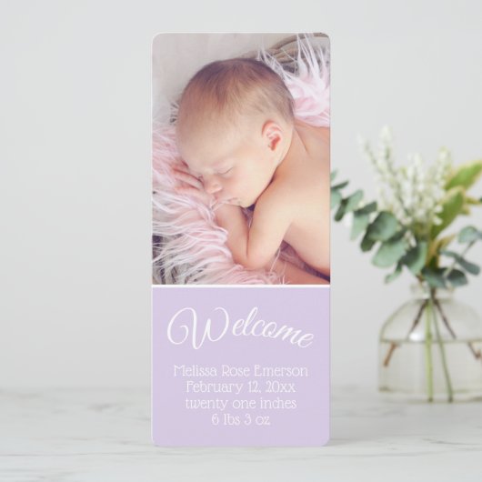 Welkomstmededeling Baby (Staand voorkant)