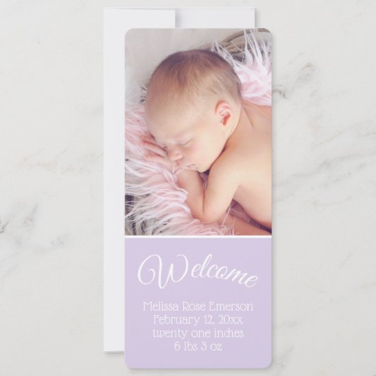 Welkomstmededeling Baby (Voorkant)