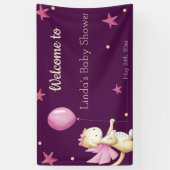 Welkomstmeisje Baby shower Burgundy Dragon Spandoek (Verticaal)