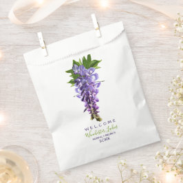 Welkomstmooie Wisteria Flowers Aangepaste naam Bedankzakje