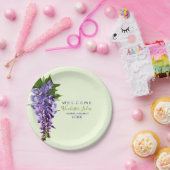 Welkomstmooie Wisteria Flowers Aangepaste naam Papieren Bordje (Feest)