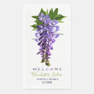 Welkomstmooie Wisteria Flowers Aangepaste naam Servet