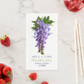 Welkomstmooie Wisteria Flowers Aangepaste naam Servet (Insitu)