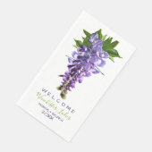 Welkomstmooie Wisteria Flowers Aangepaste naam Servet (Hoek)