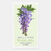 Welkomstmooie Wisteria Flowers Aangepaste naam Servet (Voorkant)