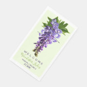 Welkomstmooie Wisteria Flowers Aangepaste naam Servet (Hoek)