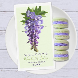 Welkomstmooie Wisteria Flowers Aangepaste naam Servet