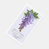 Welkomstmooie Wisteria Flowers Aangepaste naam Servet (Hoek)