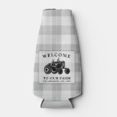 Welkomstnaam Boerderij Tractor White Play Flesjeskoeler (Voorkant)