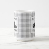 Welkomstnaam Boerderij Tractor White Play Large Koffiemok (Center)