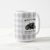 Welkomstnaam Boerderij Tractor White Play Large Koffiemok (Voorkant rechts)