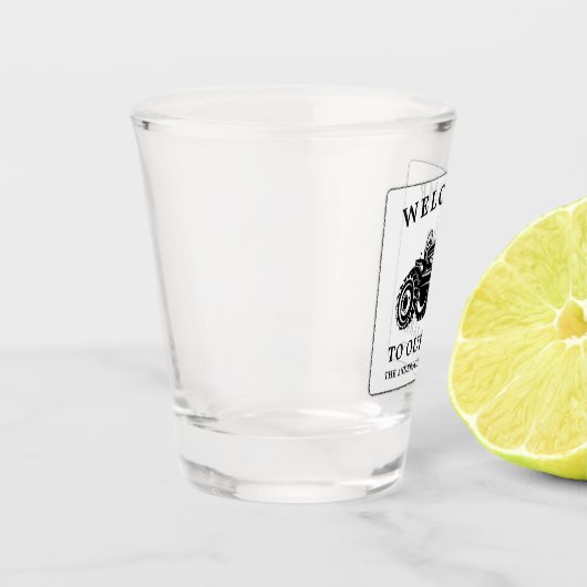 Welkomstnaam Boerderij Tractor White Tinted Shot Glas (Links)