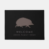 Welkomstnaam Egel Aangepaste reeks Deurmat (Voorkant)