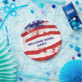 Welkomstnaam militaire thuissoldaat papieren bordje (Feest)